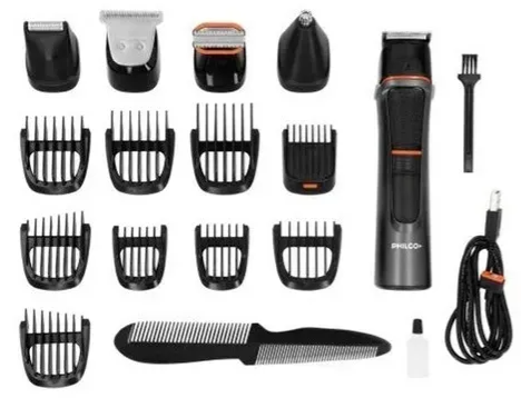 Multigroomer Afeitadora Philco Cb8870pp Kit 5 En 1 Recargable