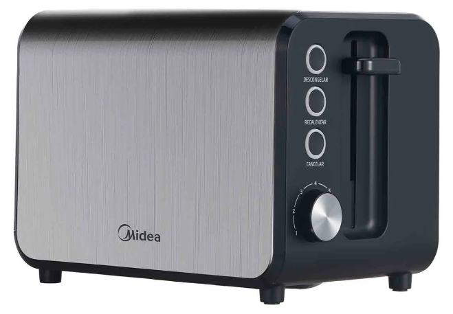 Tostadora Electrica Midea Acero Inoxidable BT-MM2XAR1 800-950W