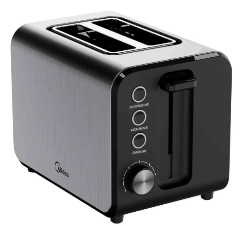 Tostadora Electrica Midea Acero Inoxidable BT-MM2XAR1 800-950W
