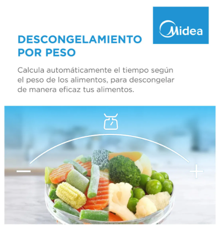 Microondas Midea Mw-dg125bar1 25 Lts Digital Grill Negro