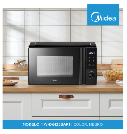 Microondas Midea Mw-dg125bar1 25 Lts Digital Grill Negro