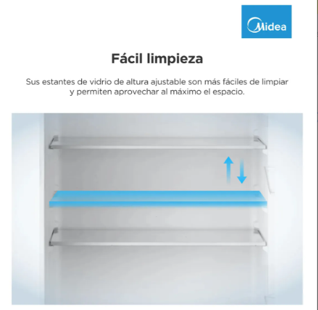 Heladera Midea Silver Top Mount 240 L Mdrt333fge50a Gris