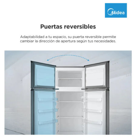 Heladera Midea Silver Top Mount 240 L Mdrt333fge50a Gris