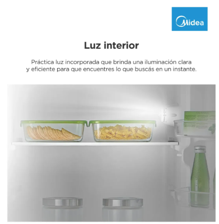 Heladera Midea Silver Top Mount 240 L Mdrt333fge50a Gris