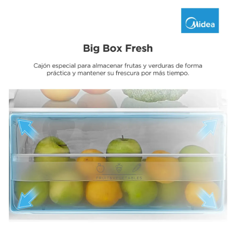 Heladera Midea Silver Top Mount 240 L Mdrt333fge50a Gris