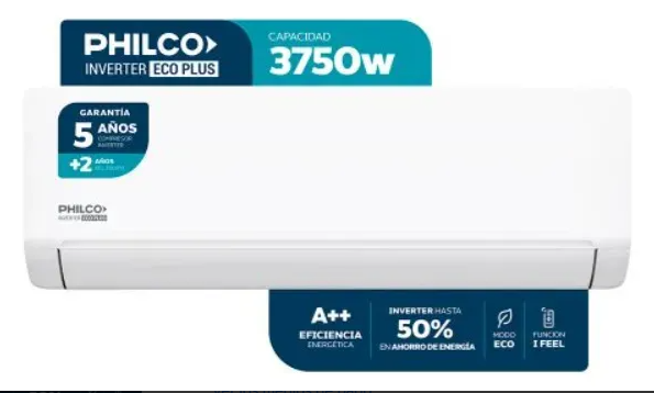 Aire Acondicionado Inverter PHILCO PHIN37HA2AN 3750W Frio Calor