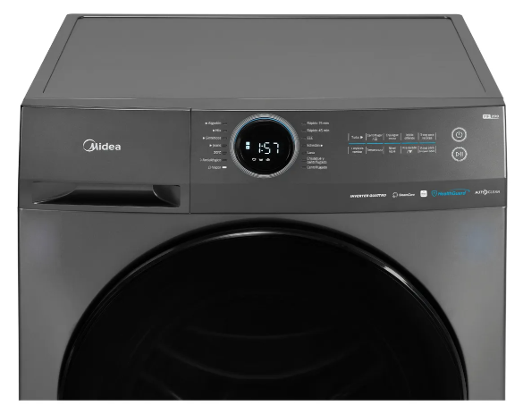 Lavarropas Midea Inverter Smart 8kg Mf200w80wb/t-a1- Titanio 1400rpm