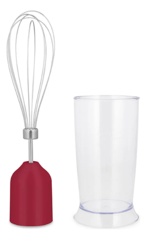 Licuadora De Mano Sansei 600w LMSA8507RP Roja Cuchillas Acero Anoxidable