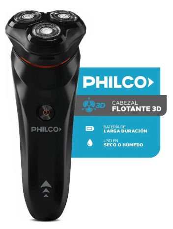 Afeitadora Philco Lithium Recortador De Patillas AE5105pp Color Negro