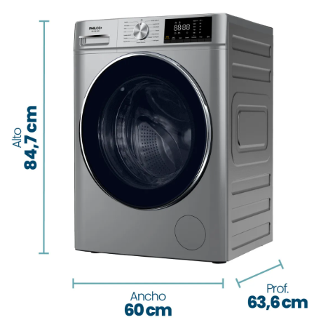 Lavasecarropas Philco PHLS128-2GSN 12/8 Kg Inverter Silver