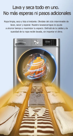 Lavasecarropas Philco PHLS128-2GSN 12/8 Kg Inverter Silver