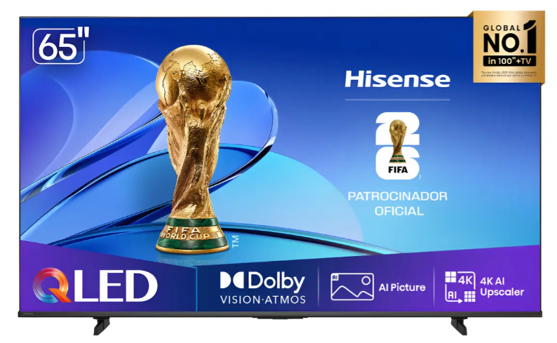 Smart Tv Hisense Qled 4k de 65" 65q6qv con Dolby Vision