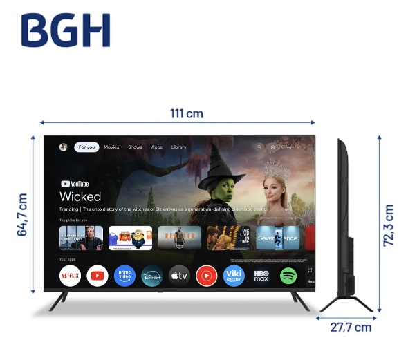 SMART Tv Bgh 50'' 4k Google Tv B5026us6g