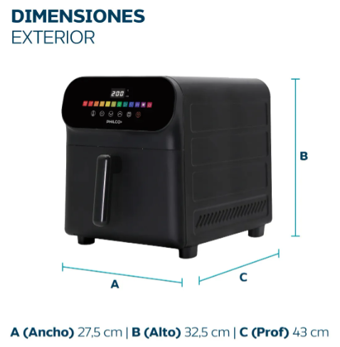 Freidora De Aire Philco Fr259ph 2000w 9 Litros