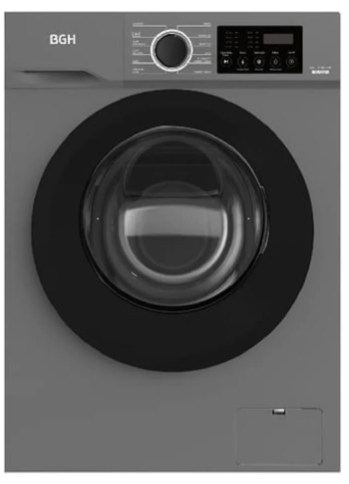 Lavarropas Bgh Inverter Frontal 6kg bwfe06s24ar GRIS OSCURO
