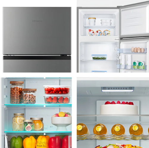 Heladera Con Freezer Cíclica Hisense Rt1n240ned1 243l Gris