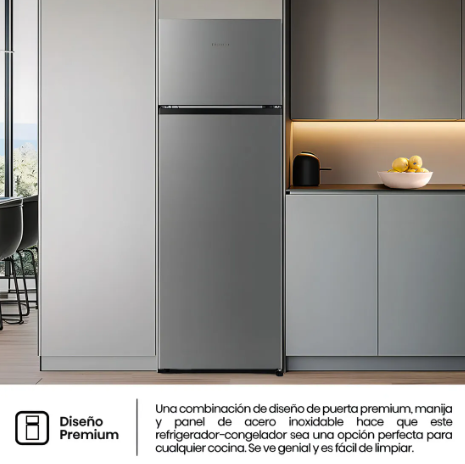 Heladera Con Freezer Cíclica Hisense Rt1n240ned1 243l Gris