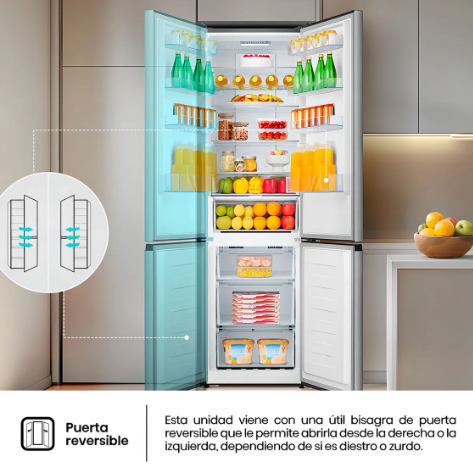 Heladera Con Freezer Cíclica Hisense Rt1n240ned1 243l Gris