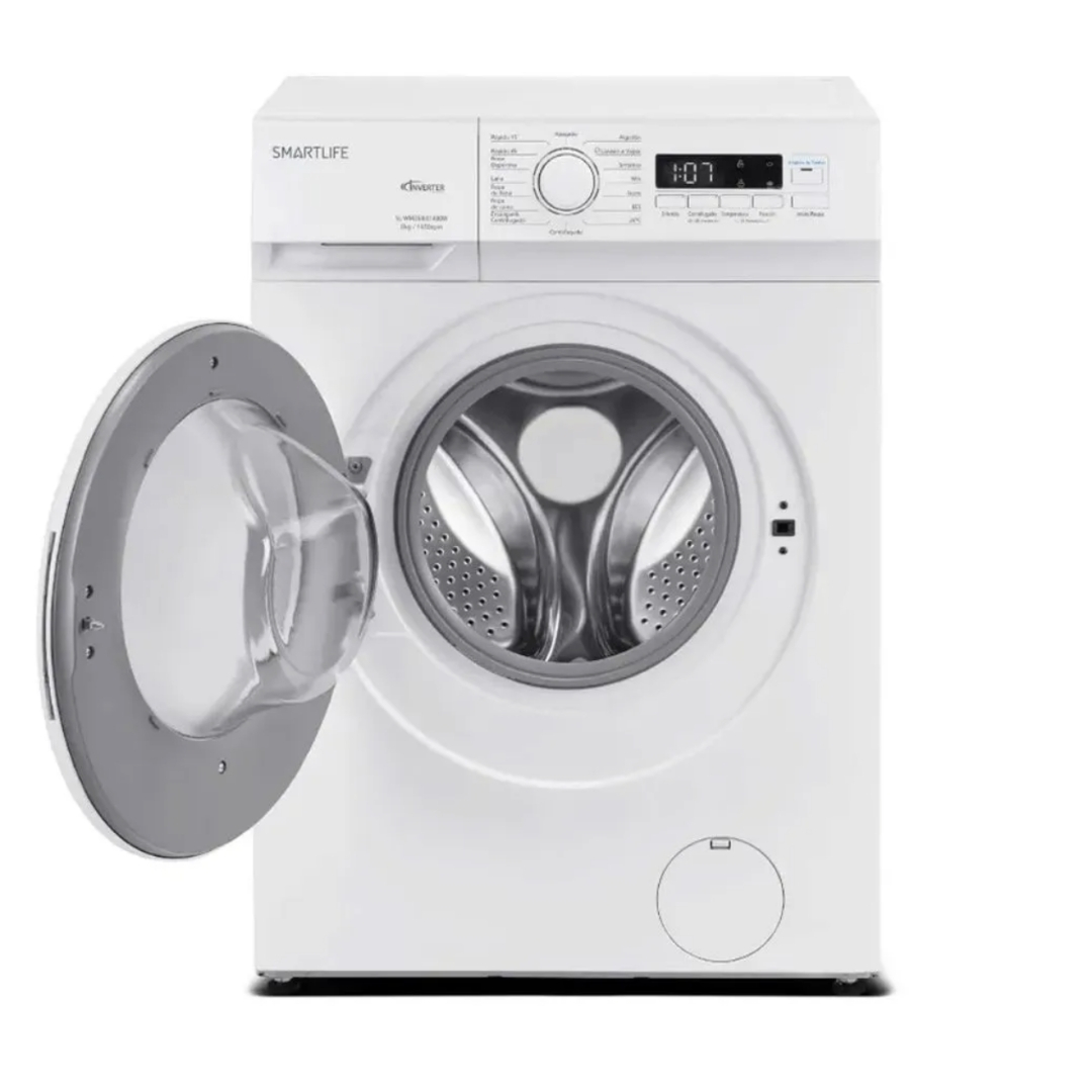 Lavarropas Smartlife Inverter 8kg 1400rpm sl-wm26i081400w Blanco