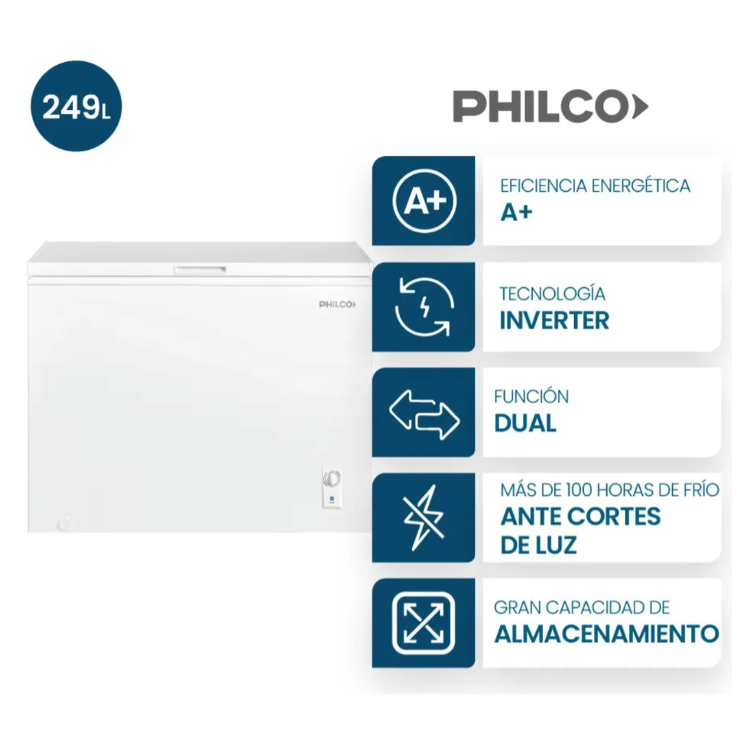 Freezer Horizontal Philco PHCH249BI 249 Litros Inverter Dual