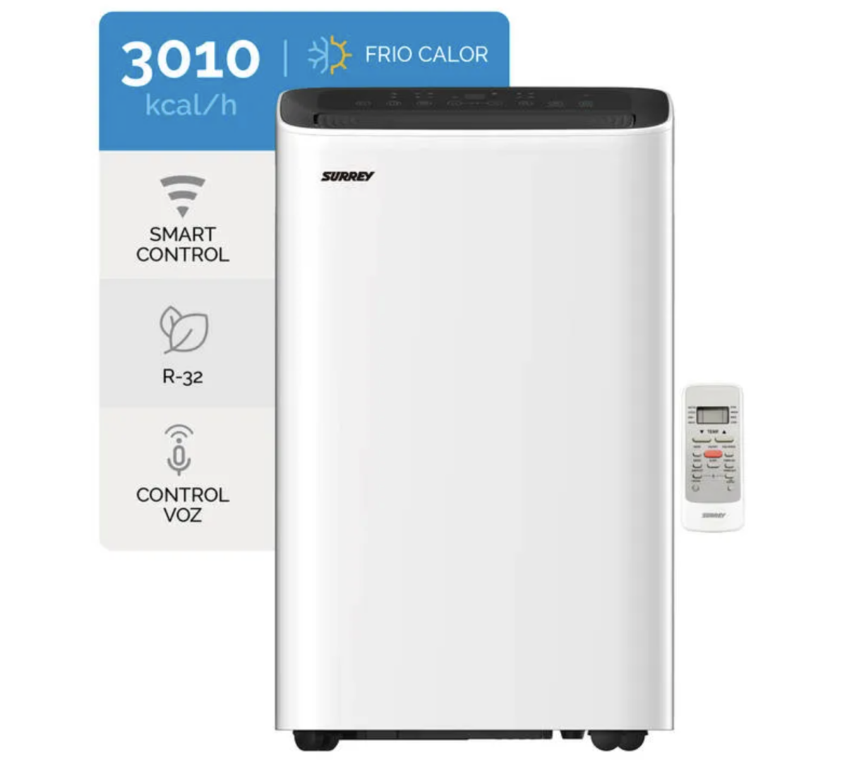 Aire Acondicionado Portatil Surrey 551PXQ12N81M 3500W 3010 FG FRIO CALOR