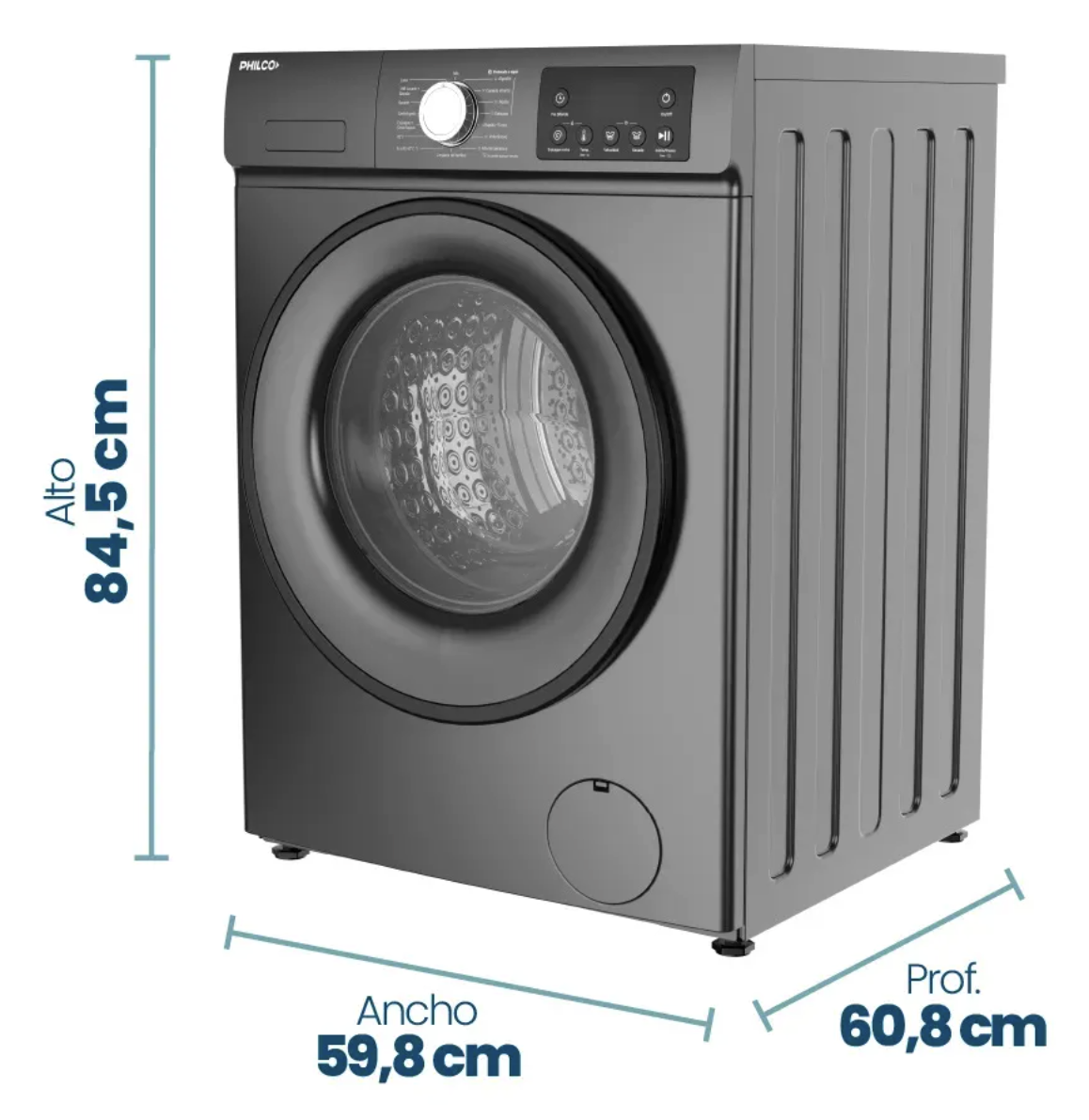 Lavasecarropas Philco PHLS116-7GN 11/6 Kg Inverter Grey 1400RPM