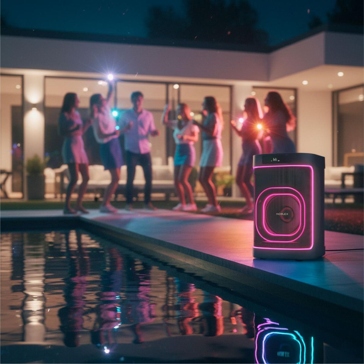 Torre De Sonido Noblex Sq108g1 3100w Karaoke 3100 Watts