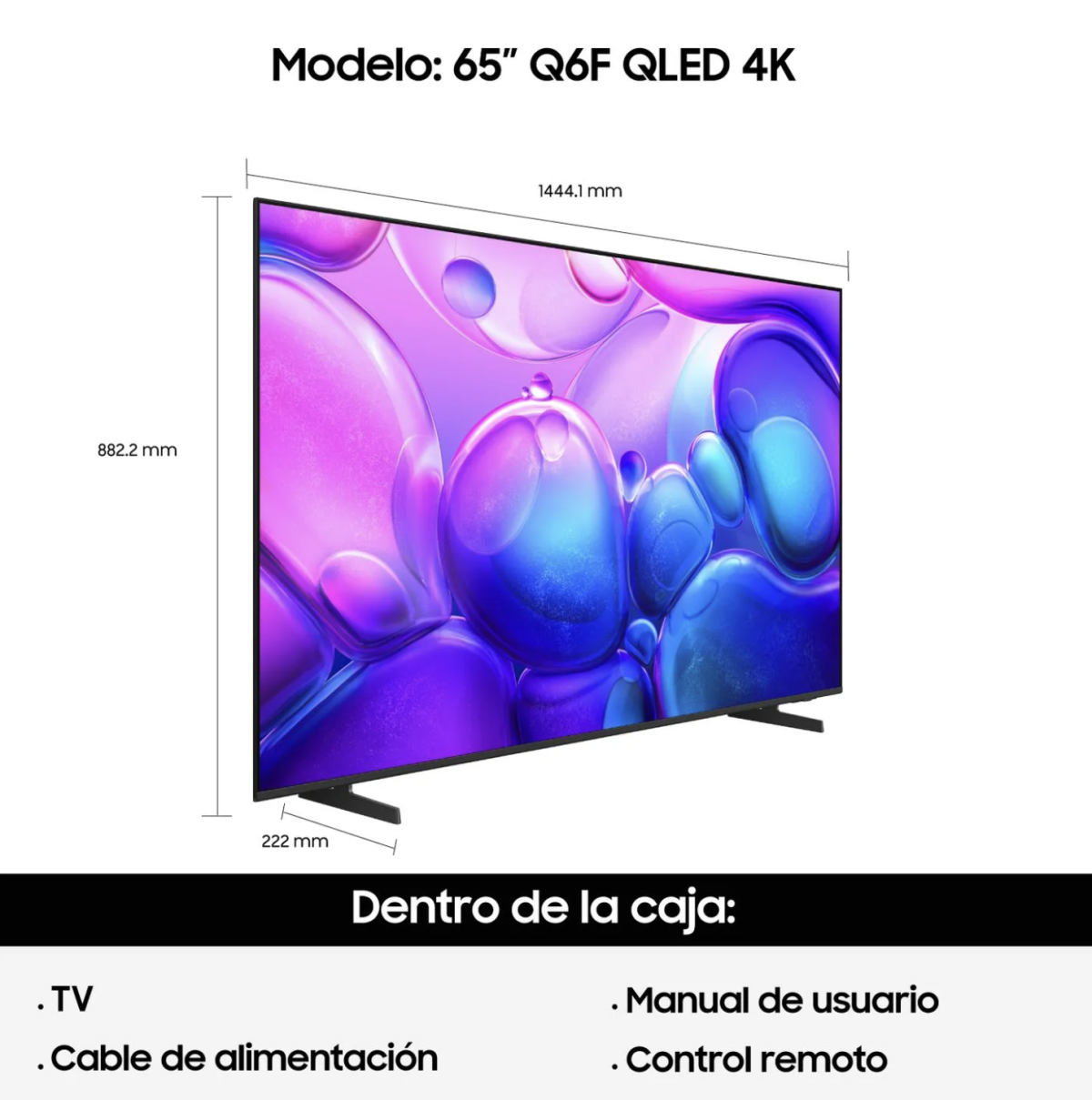Smart Tv Samsung 65 Qled 4K QN65Q6FAAGCZB