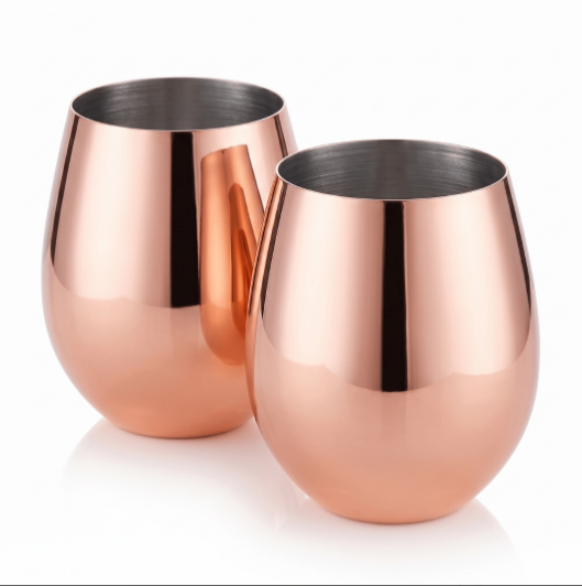 Set de Vasos Imperial Acero Inoxidable 304 Shiny Gold ROSE 500ml