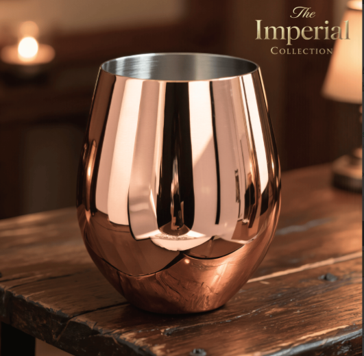 Set de Vasos Imperial Acero Inoxidable 304 Shiny Gold ROSE 500ml