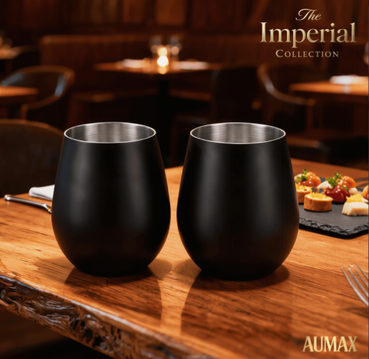 Set de Vasos Imperial Acero Inoxidable 304 Matte BLACK 500ml