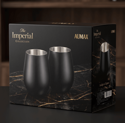 Set de Vasos Imperial Acero Inoxidable 304 Matte BLACK 500ml