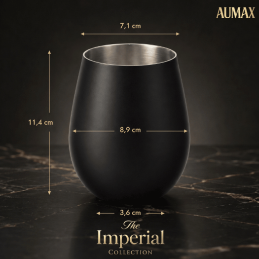 Set de Vasos Imperial Acero Inoxidable 304 Matte BLACK 500ml