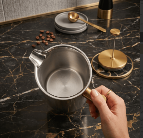 Cafetera de Prensa Francesa Aurum Gold Satin 1 Litro GY-CK001A-1L