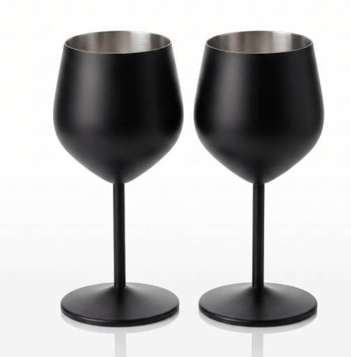 Set de Copas AUMAX Imperial Collection Wine Matte Black - Acero Inoxidable 304