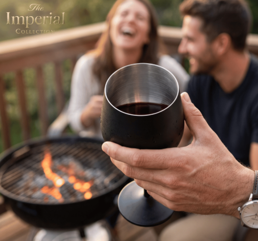 Set de Copas AUMAX Imperial Collection Wine Matte Black - Acero Inoxidable 304