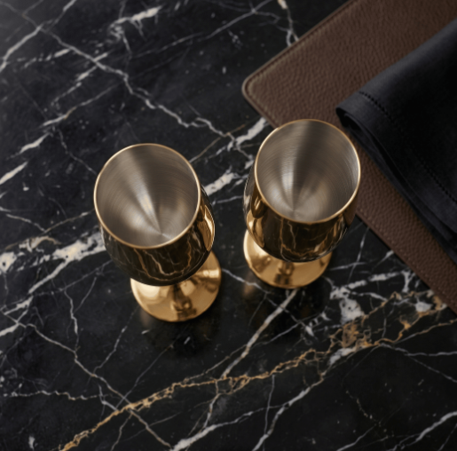 Set de Copas AUMAX Imperial Collection Champagne Gold Mirror - Acero Inoxidable 304