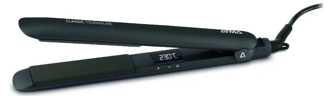 Planchita Atma Classic Tourmaline Digital 230°c Color Negro PL8834P
