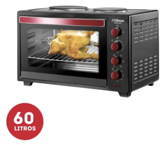 Horno Electrico Liliana MegaCook AO160 60L Con Anafes