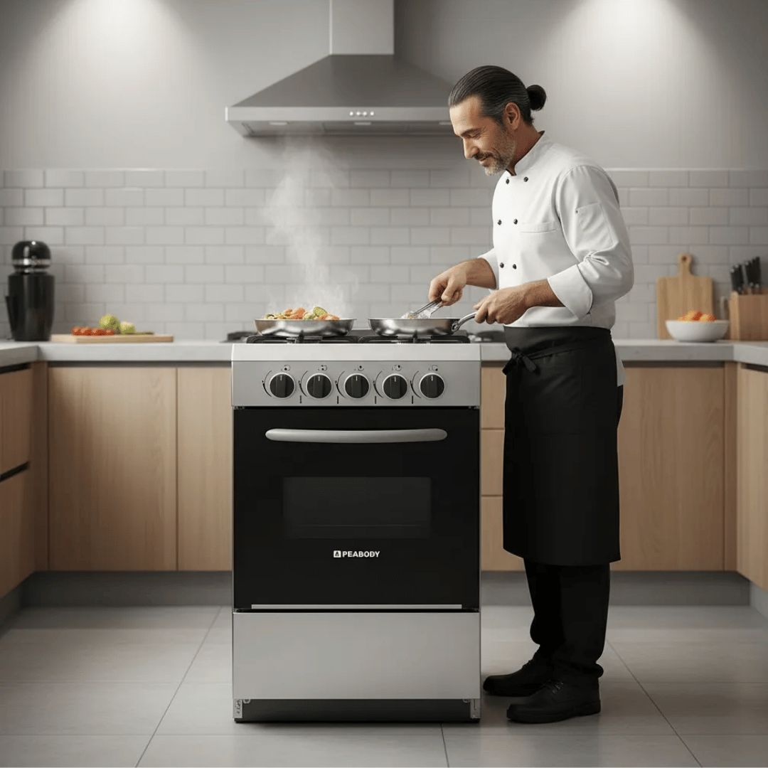 Cocina Industrial Peabody 53cm Acero Ladrillos Refractarios