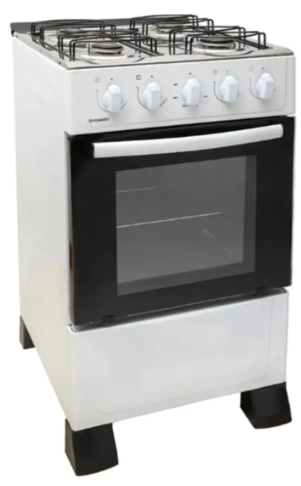 Cocina Multigas 50cm Peabody 4266 Blanca Con Mesada De Acero Color Blanco