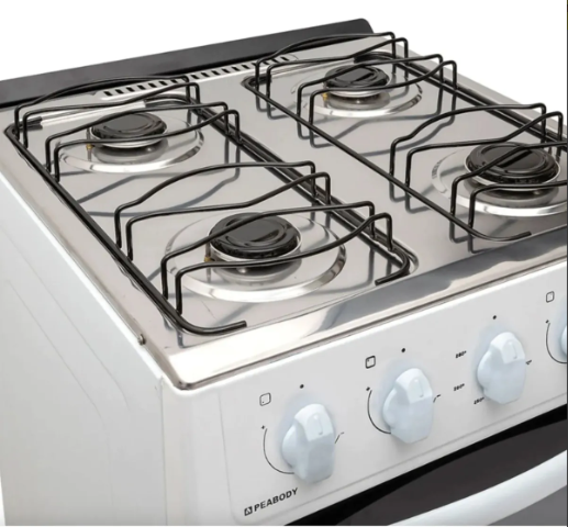 Cocina Multigas 50cm Peabody 4266 Blanca Con Mesada De Acero Color Blanco