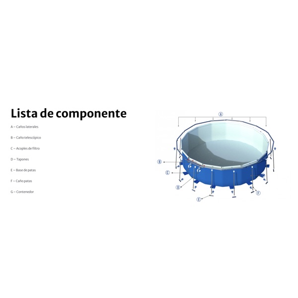 Pileta Estructural Circular Pelopincho XL RD25 25000L 4,88m