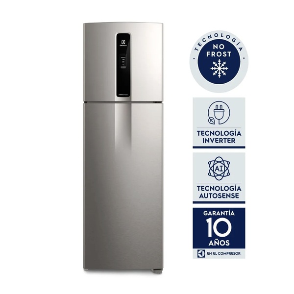 Heladera Electrolux If43s 408L No Frost Inverter Plata