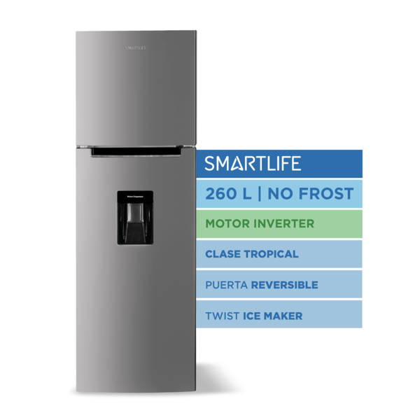 Heladera Smartlife Sl-rnf270sdinv Con Dispenser No Frost Inverter 260l