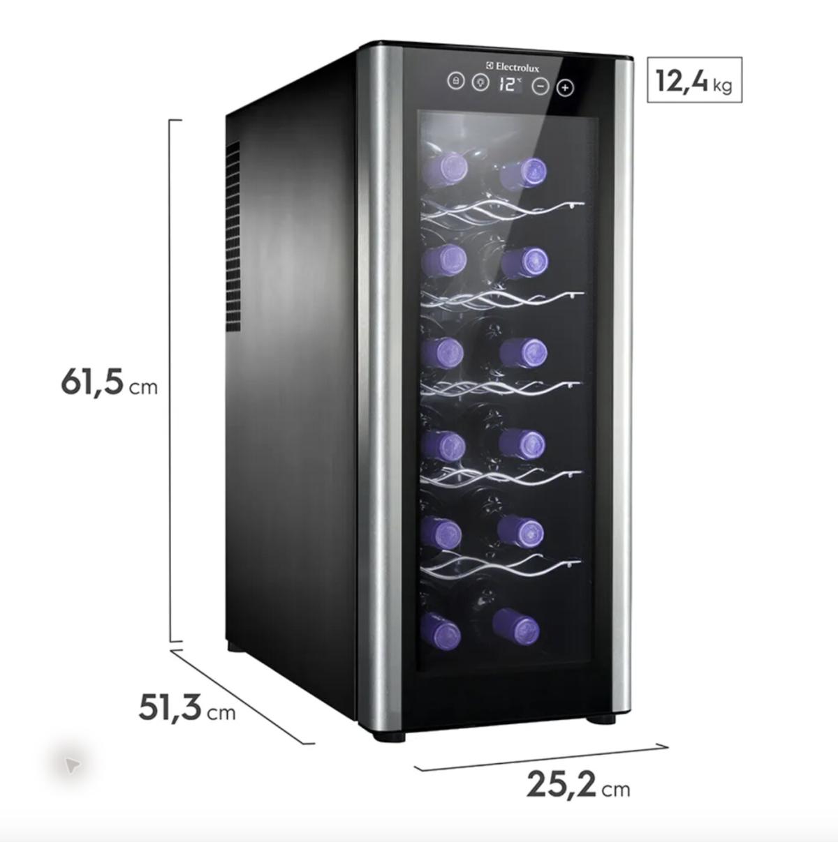 Cava de Vino Electrolux ERW125XAMB 12 Botellas Panel Touch