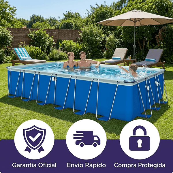 Pileta familiar Pelopincho XL RC27 27000 litros en uso al aire libre