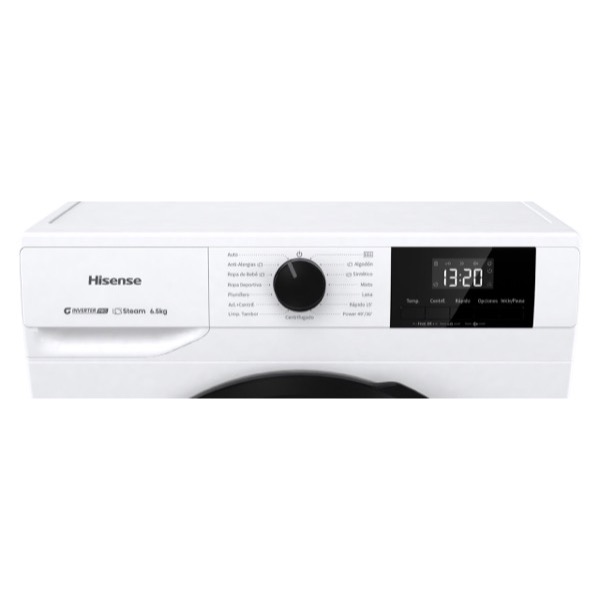Lavarropas Hisense WFG16541BW Inverter 6,5 kg Blanco