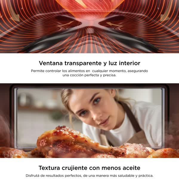 Freidora Midea Sin Aceite AF-DW60BAR1 Digital 6 Litros 1900W