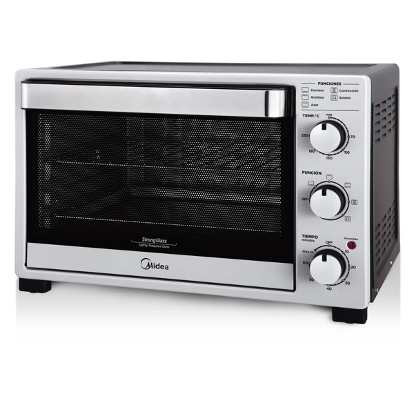 Horno Electrico Midea 32 Litros Acero 1500W Timer Luz TO-M332SAR4